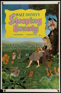 3d083 SLEEPING BEAUTY style B 1sh '59 Walt Disney cartoon fairy tale fantasy classic, rare!