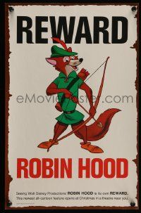 3d178 ROBIN HOOD 11x17 special '73 Walt Disney cartoon, best REWARD poster design!