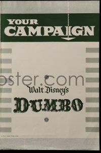 3d058 DUMBO English pressbook R60s advertising images for the Walt Disney circus classic!