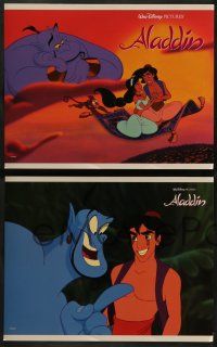 3d119 ALADDIN 8 LCs '92 classic Disney cartoon, great images of Prince Ali, Jasmine & Genie!