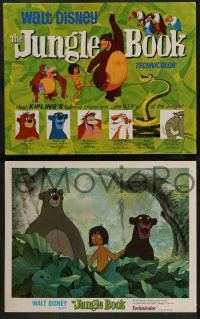3d130 JUNGLE BOOK 9 LCs '67 Walt Disney cartoon classic, great art of Mowgli, Baloo & friends!