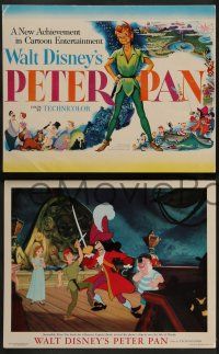 3d135 PETER PAN 10 LCs '53 Disney cartoon fantasy classic, great scenes, ultra rare complete set!