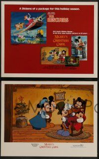 3d142 RESCUERS/MICKEY'S CHRISTMAS CAROL 8 LCs '83 Disney double-feature for the holiday season!