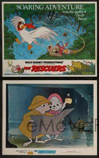3d140 RESCUERS 9 LCs '77 Disney mouse mystery adventure cartoon from the depths of Devil's Bayou!