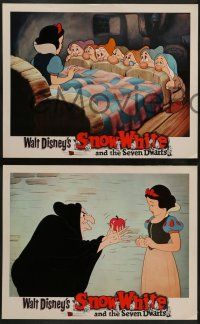 3d146 SNOW WHITE & THE SEVEN DWARFS 8 LCs R58 Walt Disney cartoon fantasy classic, wonderful scenes!