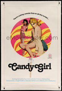 3f164 CANDY GIRL linen 1sh '79 John Holmes, Samantha Fox, nothing sweeter than an all-day-sucker!