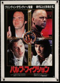 3f062 PULP FICTION linen Japanese '94 Quentin Tarantino, Uma Thurman, Bruce Willis, John Travolta!