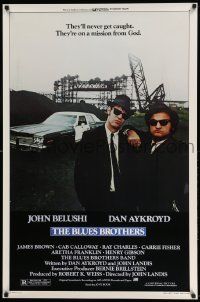 3g416 BLUES BROTHERS 1sh '80 John Belushi & Dan Aykroyd are on a mission from God!