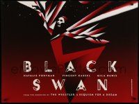 3g179 BLACK SWAN teaser DS British quad '10 Natalie Portman, cool art of dancer by La Boca!