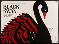 3g180 BLACK SWAN teaser DS British quad '10 Natalie Portman, merged dancer/swan art by La Boca!