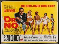 3g177 DR. NO British quad '62 great art of Sean Connery in the first James Bond film, ultra rare!