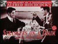 3g188 STRANGERS ON A TRAIN British quad R99 Hitchcock, Granger & Walker in double murder pact!