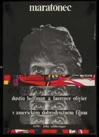 3g261 MARATHON MAN Czech 12x16 '77 Dustin Hoffman, John Schlesinger classic, different Grygar art!