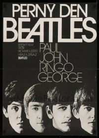 3g247 HARD DAY'S NIGHT Czech 24x33 R78 great image of The Beatles by Jasansky, rock & roll classic!