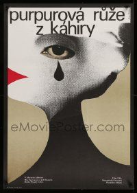 3g252 PURPLE ROSE OF CAIRO Czech 23x33 '87 Woody Allen, strange different Karel Teissig art!