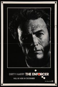 3g420 ENFORCER teaser 1sh '76 different photo of Clint Eastwood by Bill Gold, never before seen!