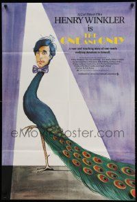 3g109 ONE & ONLY English 1sh '78 surreal different Basha art of Henry Winkler as a peacock, rare!