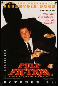 3g198 PULP FICTION set of 4 English 13x20s '94 Bruce Willis, Keitel, John Travolta, Uma Thurman!