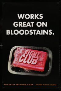 3g424 FIGHT CLUB teaser 1sh '99 Edward Norton & Brad Pitt, works great on blood stains!