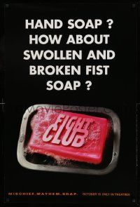 3g422 FIGHT CLUB teaser 1sh '99 Edward Norton & Brad Pitt, how about swollen & broken fist soap!