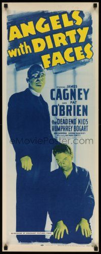 3g395 ANGELS WITH DIRTY FACES insert R56 classic image of James Cagney kneeling by O'Brien, rare!