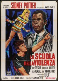 3g097 TO SIR, WITH LOVE Italian 1p '68 Sidney Poitier, Judy Geeson, James Clavell, different art!