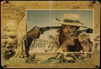 3g233 GOOD, THE BAD & THE UGLY Italian photobusta '68 c/u of Clint Eastwood with gun to his head!
