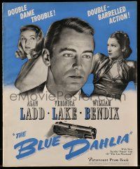 3g066 BLUE DAHLIA pressbook '46 Alan Ladd, sexy Veronica Lake, great unseen poster images!