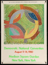 3g353 DEMOCRATIC NATIONAL CONVENTION 28x38 special '80 great colorful art by Frank Stella!