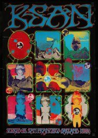 3g357 KSAN 20x29 radio poster '69 great colorful artwork by Rick Griffin & Alton Kelly!