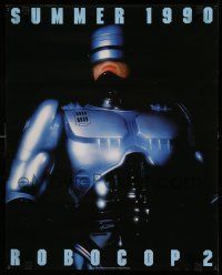 3g376 ROBOCOP 2 16x20 special '90 great portrait of cyborg policeman Peter Weller, sci-fi sequel!