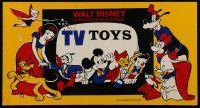 3g016 WALT DISNEY COMPANY 2-sided 10x18 advertising poster '60s characters & other TV toys!