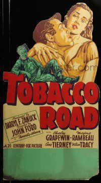 3g005 TOBACCO ROAD die-cut standee '41 John Ford, Erskine Caldwell, art of Gene Tierney, ultra rare!
