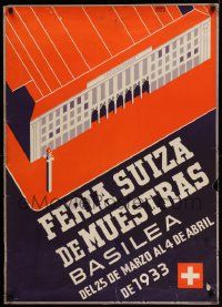 3g201 FERIA SUIZA DE MUESTRAS Swiss '33 Swiss Basel Fair, art by Numa Walter Rickenbacher!