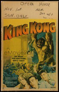 3g044 KING KONG WC R42 different art of ape attacking crowd + Wray, Armstrong & Cabot, ultra rare!