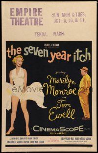 3g049 SEVEN YEAR ITCH WC '55 Billy Wilder classic, sexiest Marilyn Monroe with skirt blowing!