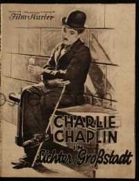 3g080 CITY LIGHTS German program '31 art of Charlie Chaplin holding flower + boxing images!