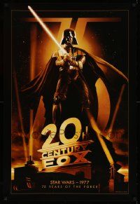 3h304 20TH CENTURY FOX 75TH ANNIVERSARY 27x40 commercial poster '10 Darth Vader, Star Wars!