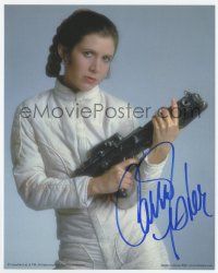 3h447 CARRIE FISHER signed color 8x10 publicity still '02 by the actress as Princess Leia!