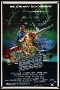 3h076 EMPIRE STRIKES BACK Aust 1sh '80 George Lucas sci-fi classic, cool Noriyoshi Ohrai art!