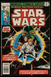 3h389 STAR WARS #1 comic book '77 fabulous first issue, Enter Luke Skywalker!