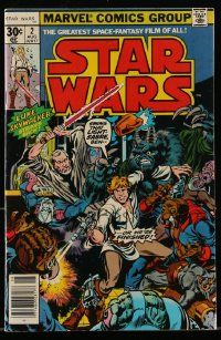 3h390 STAR WARS vol 1 no 2 comic book '77 Luke Skywalker Strikes Back, swing that light-sabre Ben!