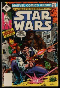 3h394 STAR WARS vol 1 no 7 comic book '77 Han Solo & Chewbacca on a World the Law Forgot!
