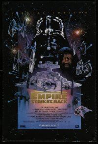 3h266 EMPIRE STRIKES BACK 24x36 commercial poster '97 George Lucas, cool artwork by Drew Struzan!