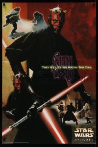3h279 PHANTOM MENACE 24x36 commercial poster '99 Star Wars I, images of Ray Park as Darth Maul!