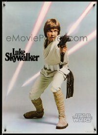 3h205 STAR WARS 20x28 commercial poster 1977 image of Luke Skywalker, firing blaster!