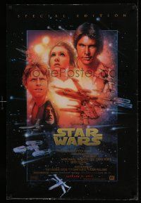 3h265 STAR WARS 24x36 commercial poster '97 George Lucas sci-fi epic, art by Drew Struzan!