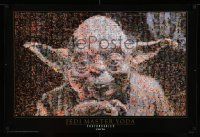 3h268 YODA 24x36 commercial poster '97 Jedi Master, cool photomosaic image!