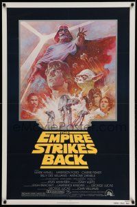 3h151 EMPIRE STRIKES BACK NSS style 1sh R81 George Lucas classic, Mark Hamill, Ford, Tom Jung art!