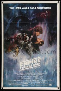3h147 EMPIRE STRIKES BACK studio style 1sh '80 classic Gone With The Wind style art by Roger Kastel